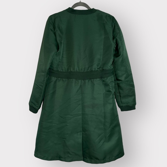Endless Rose Bomber Long Coat Green Sz S - Picture 4 of 6